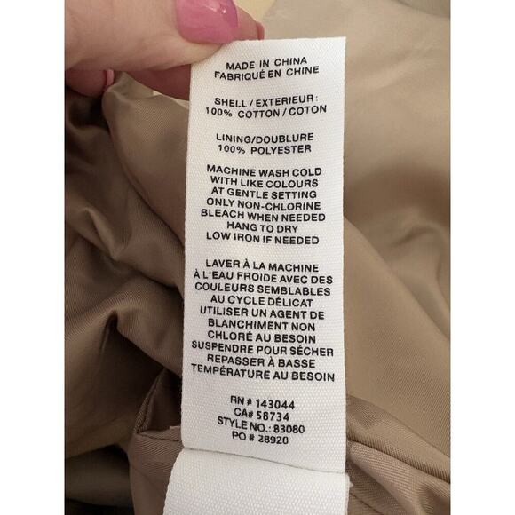 Avec Les Filles Tan Trench Coat Belted Womens Size Medium (BS) - Picture 4 of 5